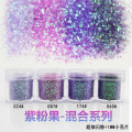 Mixed Glitters with small jar package for cosmetics (nail polish, lipsticks, eye shadow etc. ) Christmas handicraft, etc